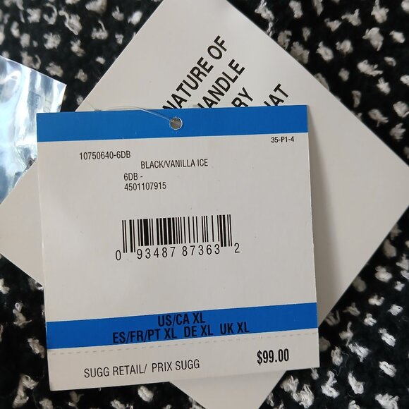 NWT Kasper XL Cardigan Sweater Jacket Blazer Knit Black Vanilla Ice Fringe - Picture 9 of 12